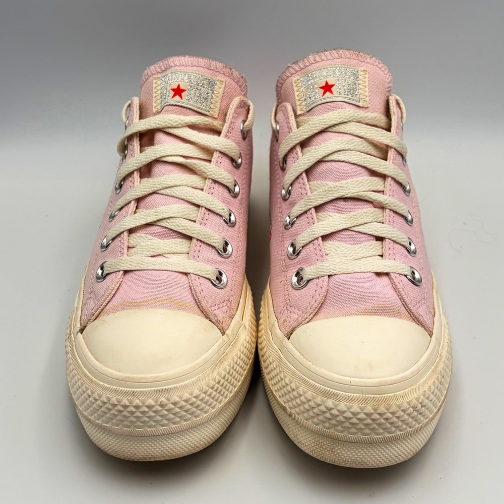 Converse Chuck Taylor All Star Lift Platform Pink Heart Lilac Fever Womens 8 - Picture 7 of 13